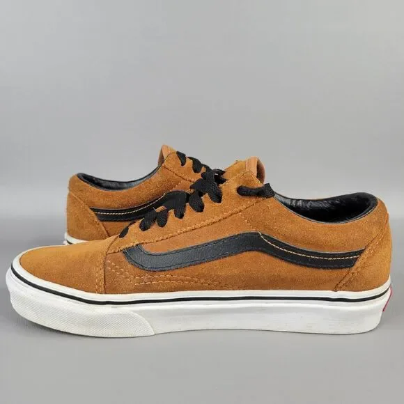 Vans Old Skool Skate Shoe Sneaker Lace Up Low Top Suede 500714 Brown Women's 5.5 - Picture 3 of 9